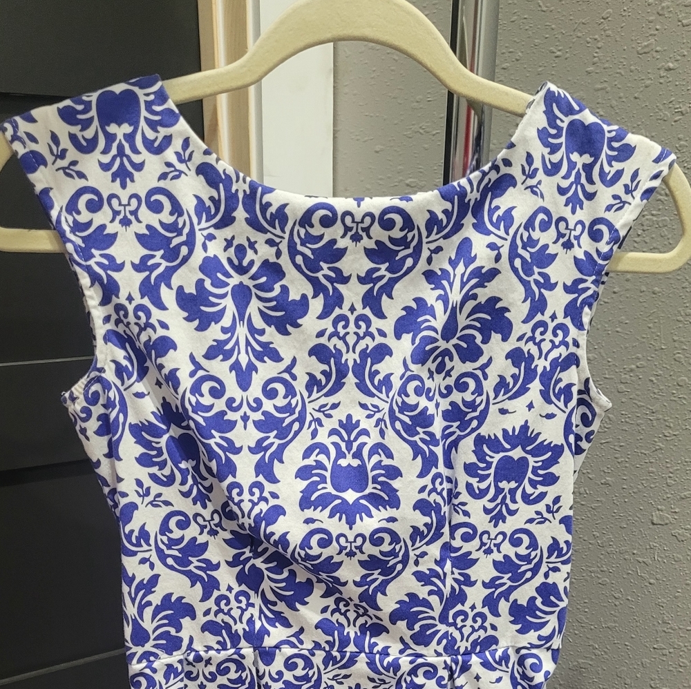 Modcloth Closet Blue Paisley Dress With Pockets Size 8